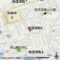広島県福山市西深津町周辺の地図