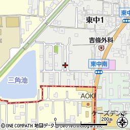 奈良県大和高田市東中1丁目11-8周辺の地図