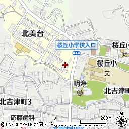 北美台市営住宅周辺の地図