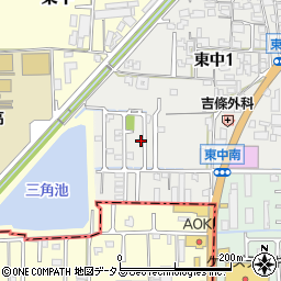 奈良県大和高田市東中1丁目11周辺の地図