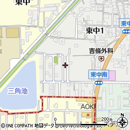 奈良県大和高田市東中1丁目11-4周辺の地図