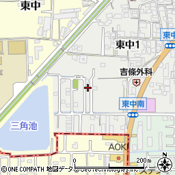 奈良県大和高田市東中1丁目11-3周辺の地図