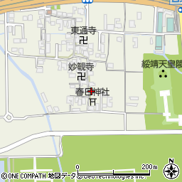奈良県橿原市四条町208周辺の地図