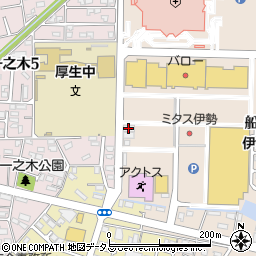 三重県赤十字血液センター　伊勢献血ルーム・ハートワン周辺の地図