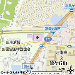 富田林市立市民総合体育館周辺の地図