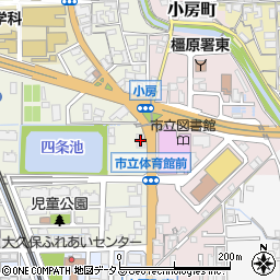 奈良県橿原市四条町277周辺の地図