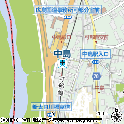 中島駅周辺の地図