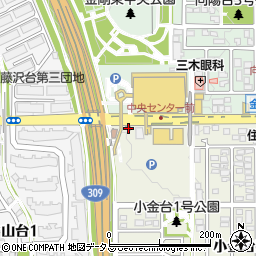 富田林警察署小金台交番周辺の地図