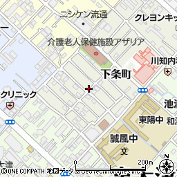 大阪府泉大津市下条町周辺の地図