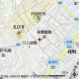 大阪府泉大津市上之町周辺の地図