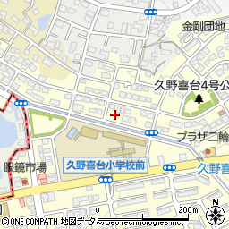 大阪府富田林市久野喜台1丁目周辺の地図