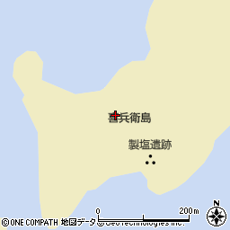 喜兵衛島周辺の地図