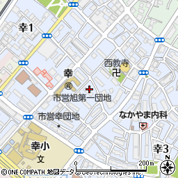 大阪府和泉市幸周辺の地図
