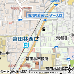 西口駅前周辺の地図