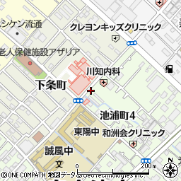 日本調剤　泉大津薬局周辺の地図