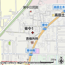 奈良県大和高田市東中1丁目7-15周辺の地図