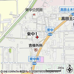 奈良県大和高田市東中1丁目7周辺の地図