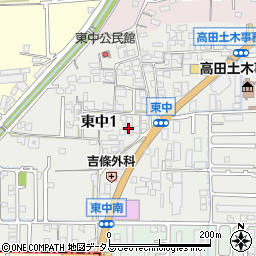 森永牛乳　大和高田販売店周辺の地図