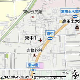 奈良県大和高田市東中1丁目7-35周辺の地図