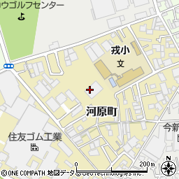 大阪府泉大津市河原町周辺の地図