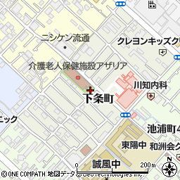 大阪府泉大津市下條周辺の地図