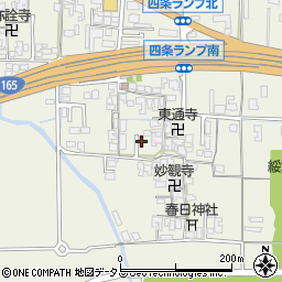 奈良県橿原市四条町366周辺の地図