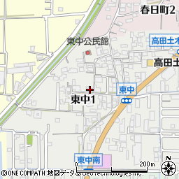 奈良県大和高田市東中1丁目5-38周辺の地図