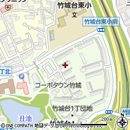 ＵＲ都市機構泉北竹城台１丁団地２－２２棟周辺の地図