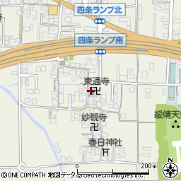 奈良県橿原市四条町358周辺の地図