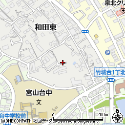 大阪府堺市南区和田東周辺の地図