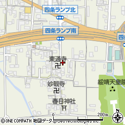 奈良県橿原市四条町346周辺の地図