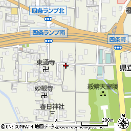 奈良県橿原市四条町335周辺の地図