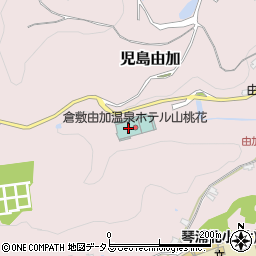 倉敷由加温泉ホテル山桃花周辺の地図