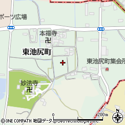 奈良県橿原市東池尻町周辺の地図
