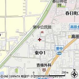 奈良県大和高田市東中1丁目5-36周辺の地図