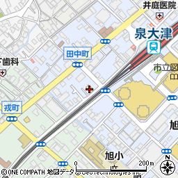 セブンイレブン泉大津駅南店周辺の地図