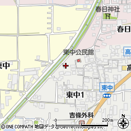 奈良県大和高田市東中1丁目5-8周辺の地図