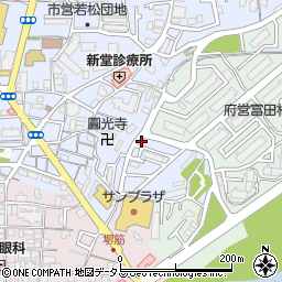 大阪府富田林市若松町1丁目周辺の地図