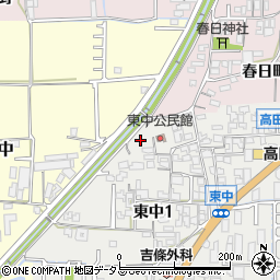 奈良県大和高田市東中1丁目5-10周辺の地図