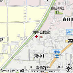 奈良県大和高田市東中1丁目5-11周辺の地図