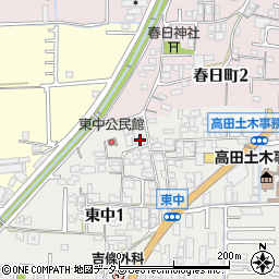 奈良県大和高田市東中1丁目5-28周辺の地図