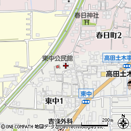 奈良県大和高田市東中1丁目5-30周辺の地図