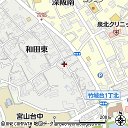 大阪府堺市南区和田東962周辺の地図