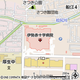 伊勢赤十字病院周辺の地図