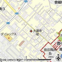 大阪府泉大津市曽根町周辺の地図