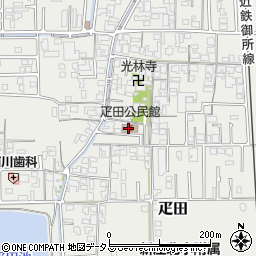 葛城市　疋田公民館周辺の地図