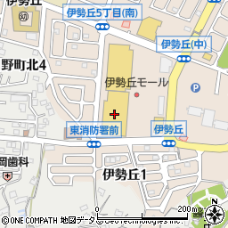 ダイソー＆アオヤマ福山伊勢丘店周辺の地図