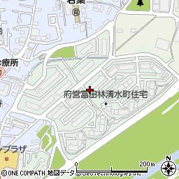 大阪府富田林市清水町周辺の地図