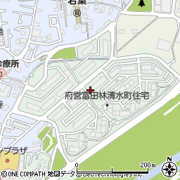 大阪府富田林市清水町周辺の地図