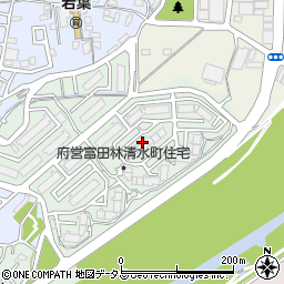 大阪府営富田林清水住宅周辺の地図